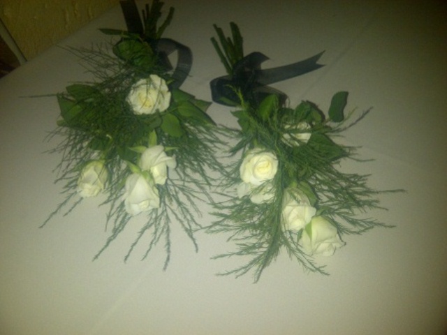 Bridesmaid bouquet Meagan Nel and Alvin Liebenberg at Casa Toscana Cellar
